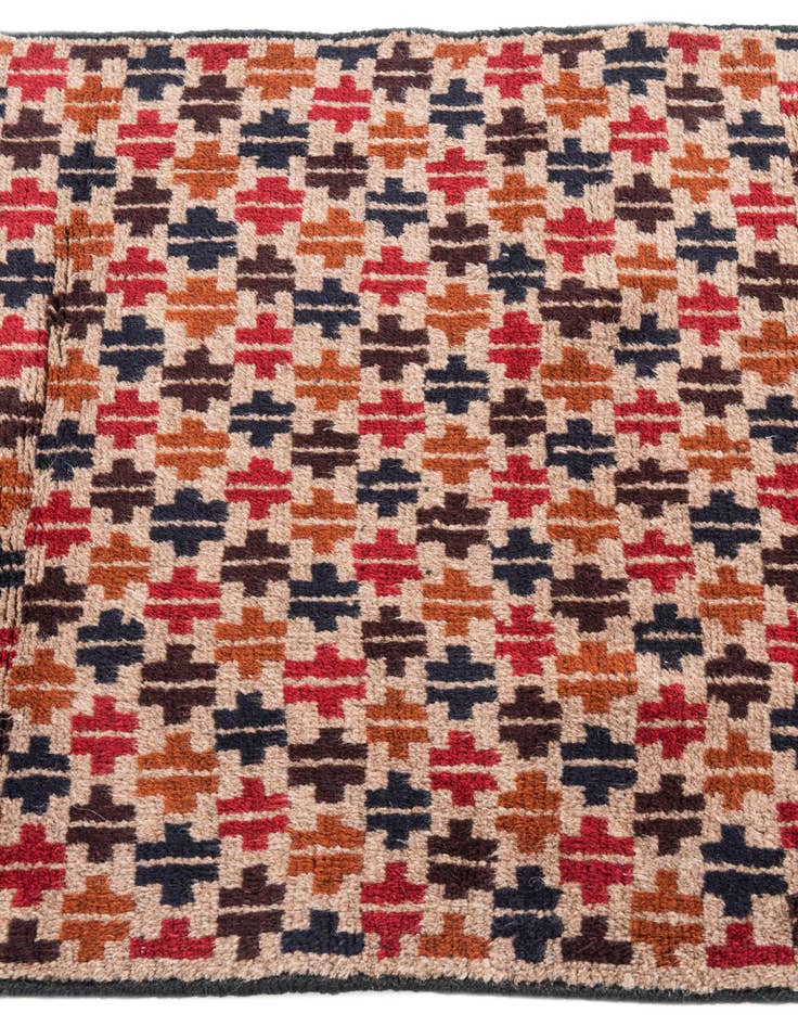 Detail image of 2' 10 x 4' 5 Hand Knotted Balouch Persian Wool Rug