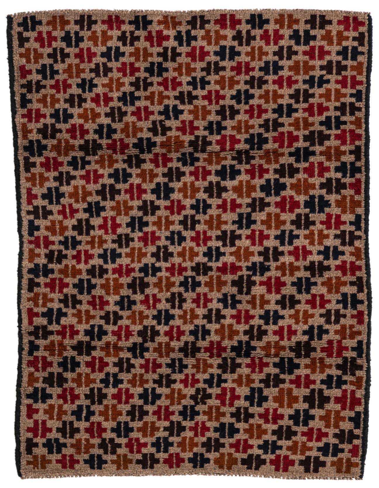 2' 10 x 4' 5 Hand Knotted Balouch Persian Wool Rug