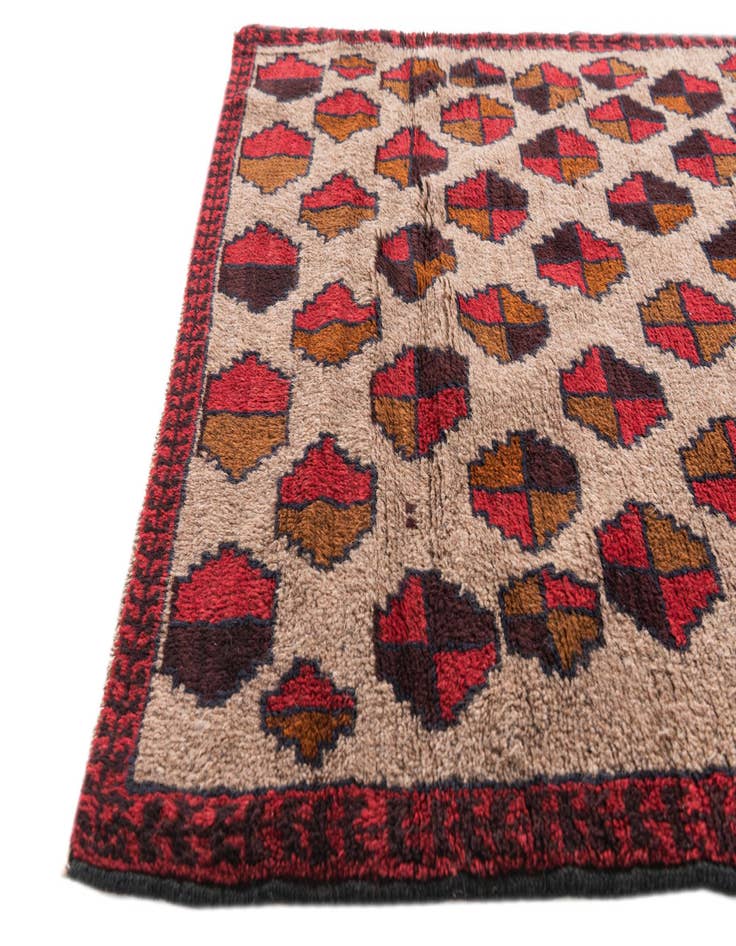 Detail image of 3' x 4' 5  Hand Knotted Balouch Persian Wool Rug