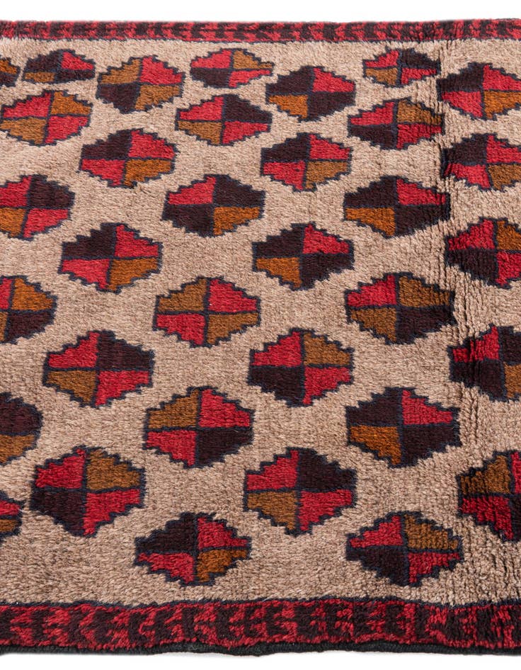 Detail image of 3' x 4' 5  Hand Knotted Balouch Persian Wool Rug