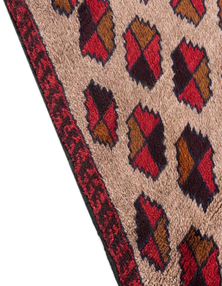 Detail image of 3' x 4' 5  Hand Knotted Balouch Persian Wool Rug