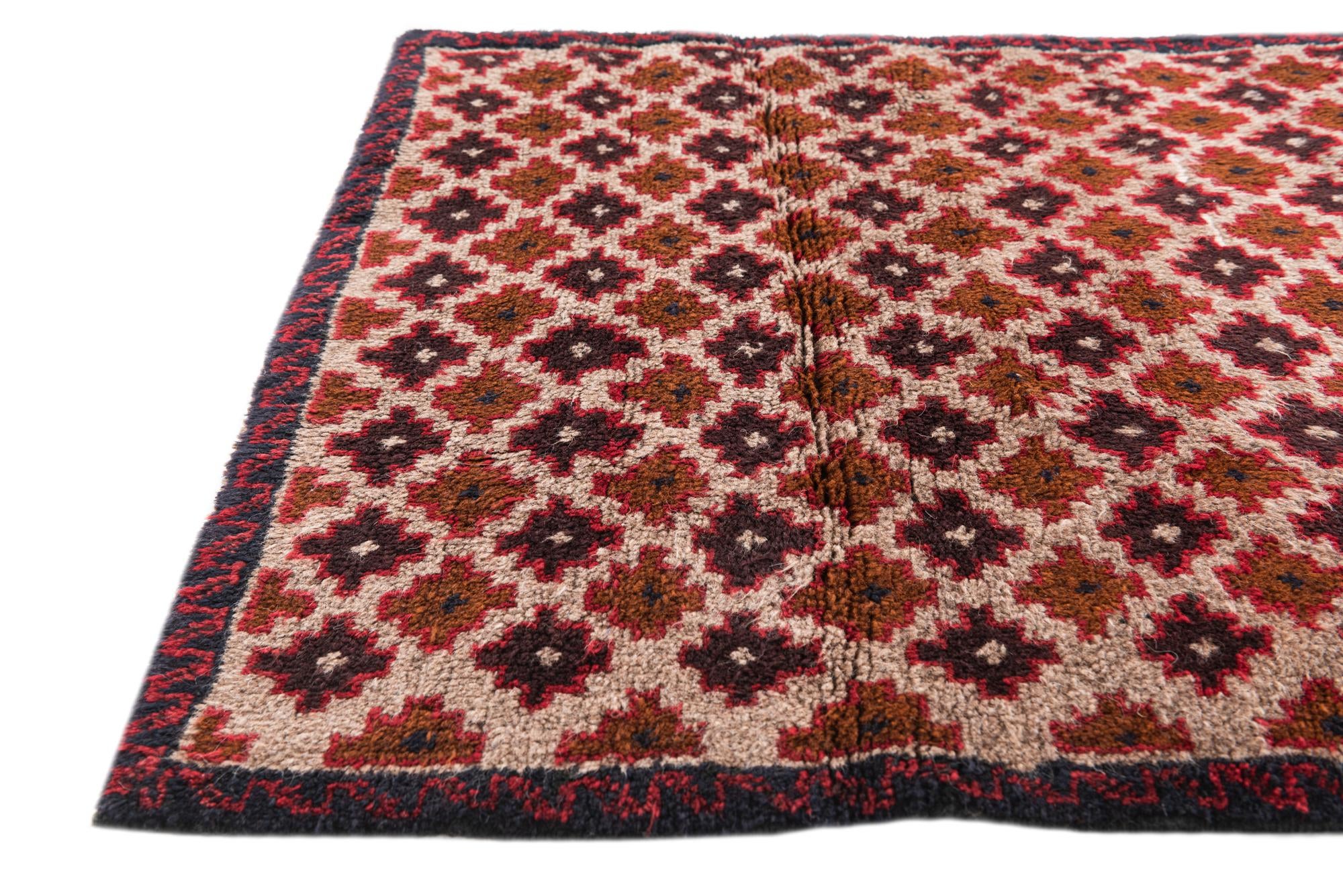 2' 10 x 4' 7 Hand Knotted Balouch Persian Wool Rug