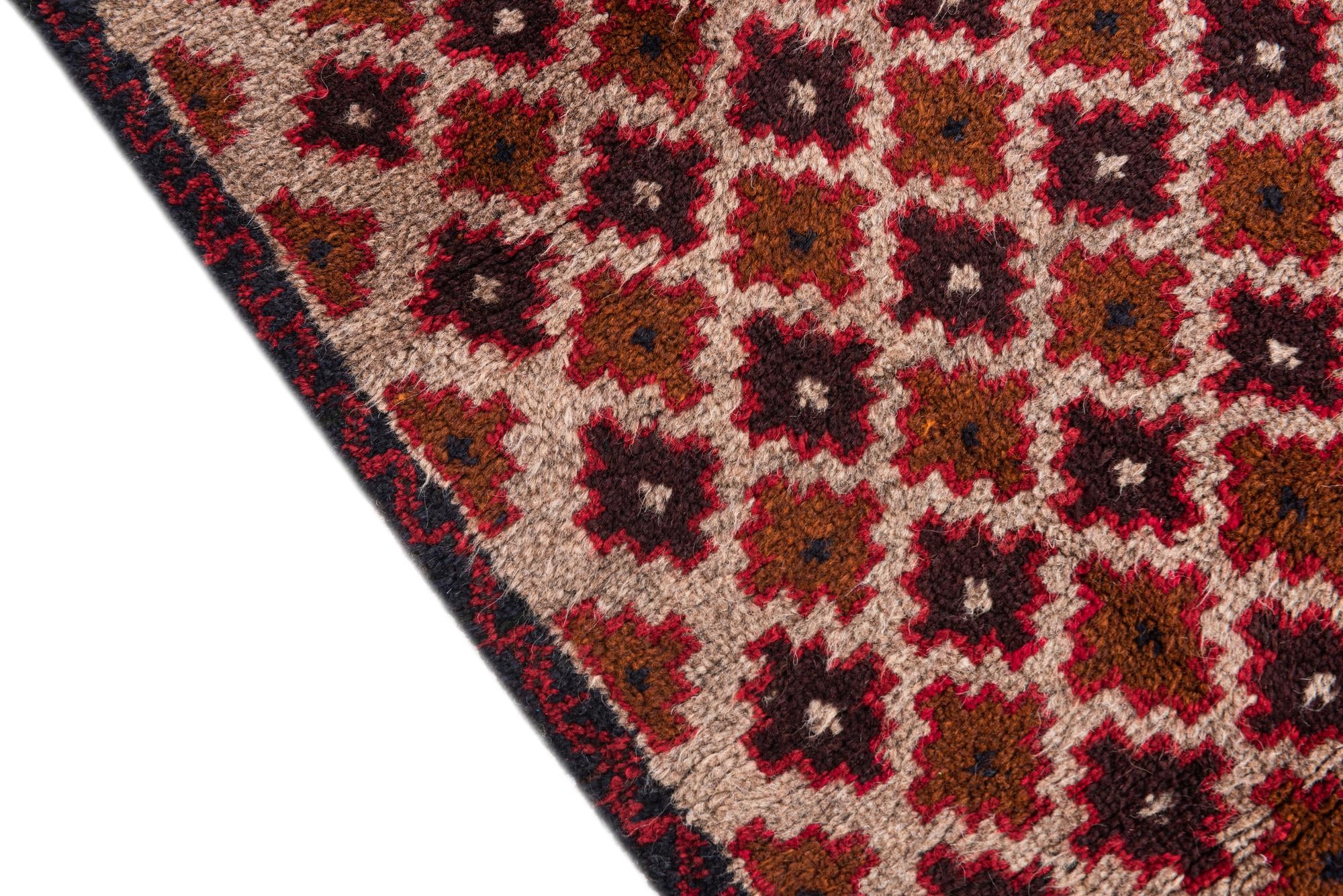 2' 10 x 4' 7 Hand Knotted Balouch Persian Wool Rug