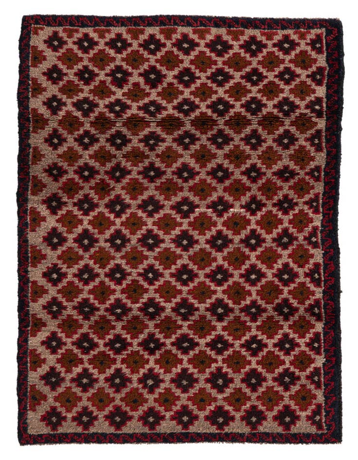 Detail image of 2' 10 x 4' 7 Hand Knotted Balouch Persian Wool Rug