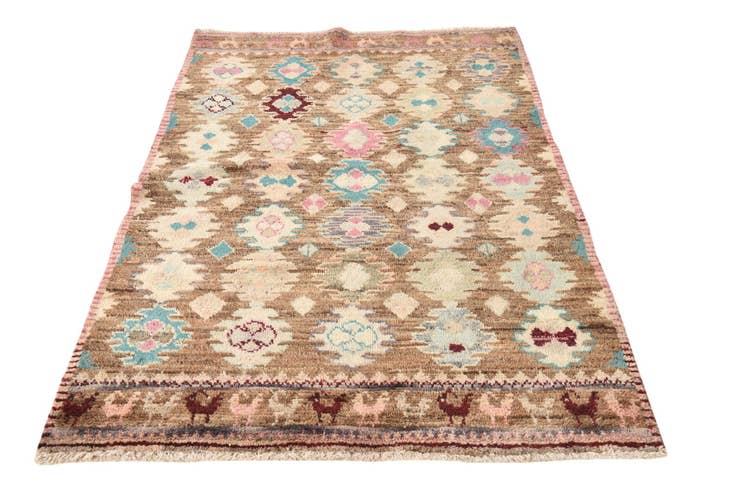 Detail image of 4' x 6' Hand Knotted Balouch Wool Rug