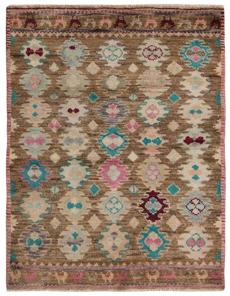 Detail image of 4' x 6' Hand Knotted Balouch Wool Rug