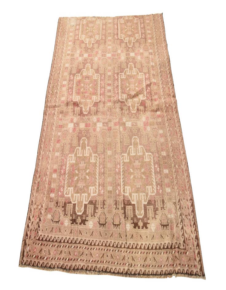 Detail image of 3' 10 x 5' 3  Hand Knotted Balouch Persian Wool Rug