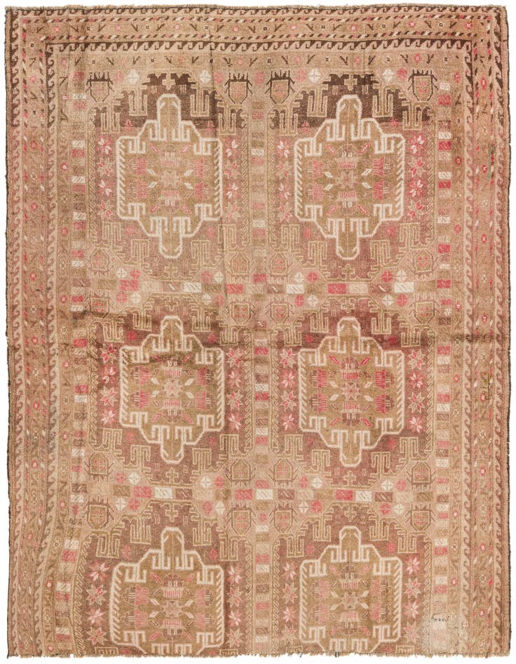 Detail image of 3' 10 x 5' 3 Hand Knotted Balouch Persian Wool Rug