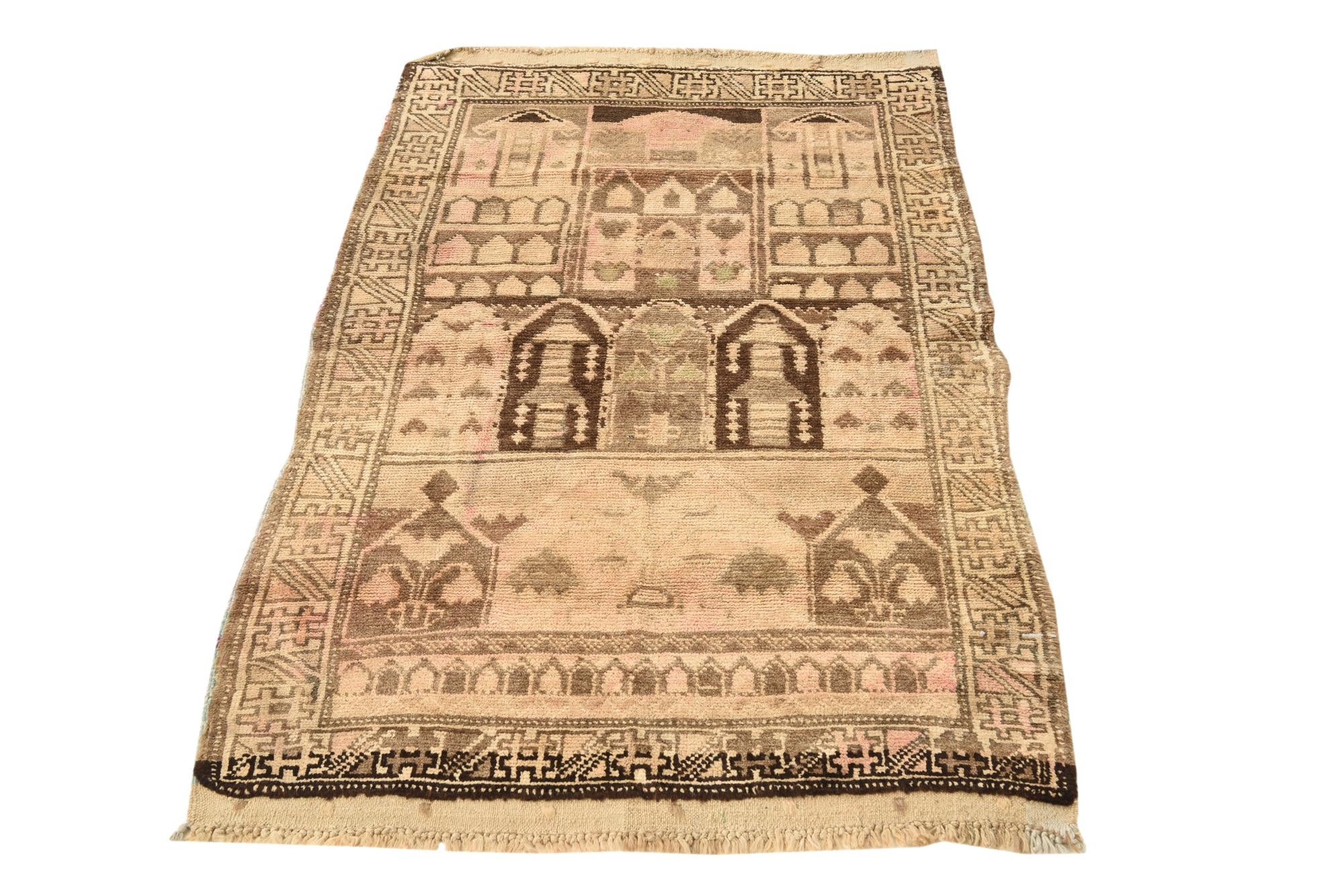 2' 10 x 4' 8 Hand Knotted Balouch Persian Wool Rug