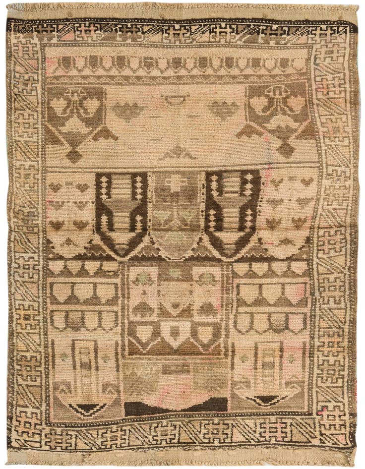 Detail image of 2' 10 x 4' 8 Hand Knotted Balouch Persian Wool Rug
