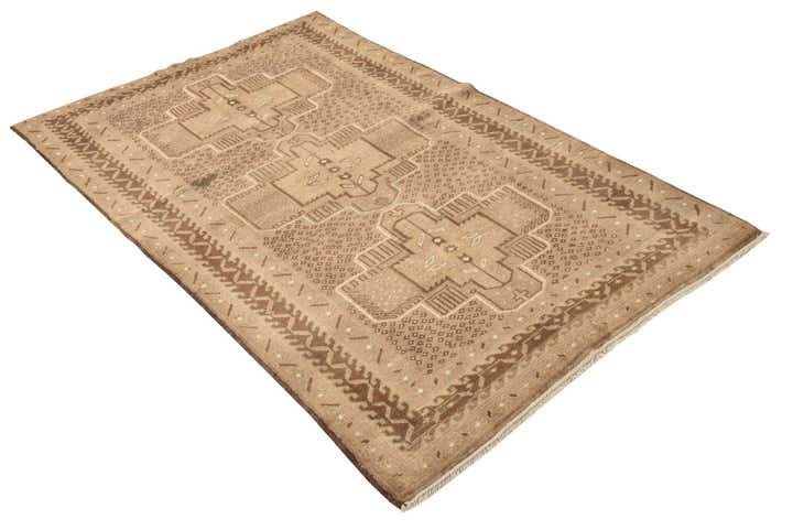 3' 8 x 6' Hand Knotted Balouch Persian Wool Rug