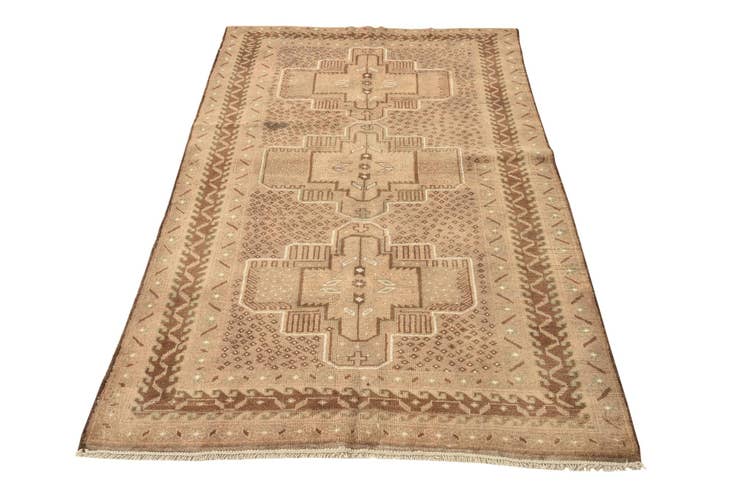 Detail image of 3' 8 x 6' Hand Knotted Balouch Persian Wool Rug