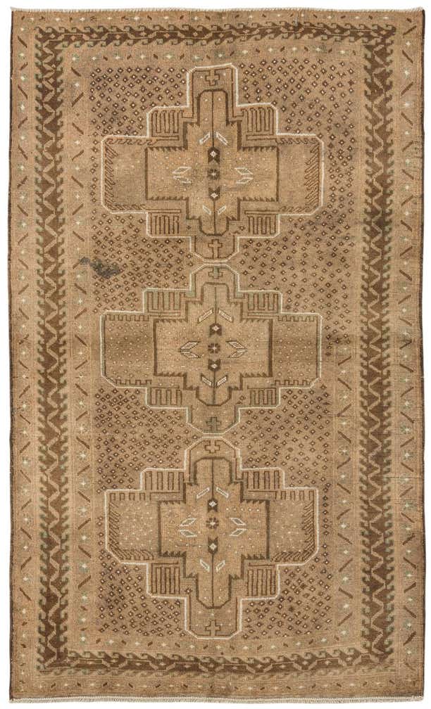 3' 8 x 6' Hand Knotted Balouch Persian Wool Rug
