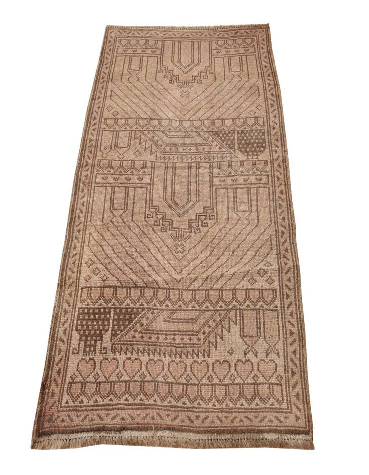 Detail image of 3' 2 x 4' 10  Hand Knotted Balouch Persian Wool Rug