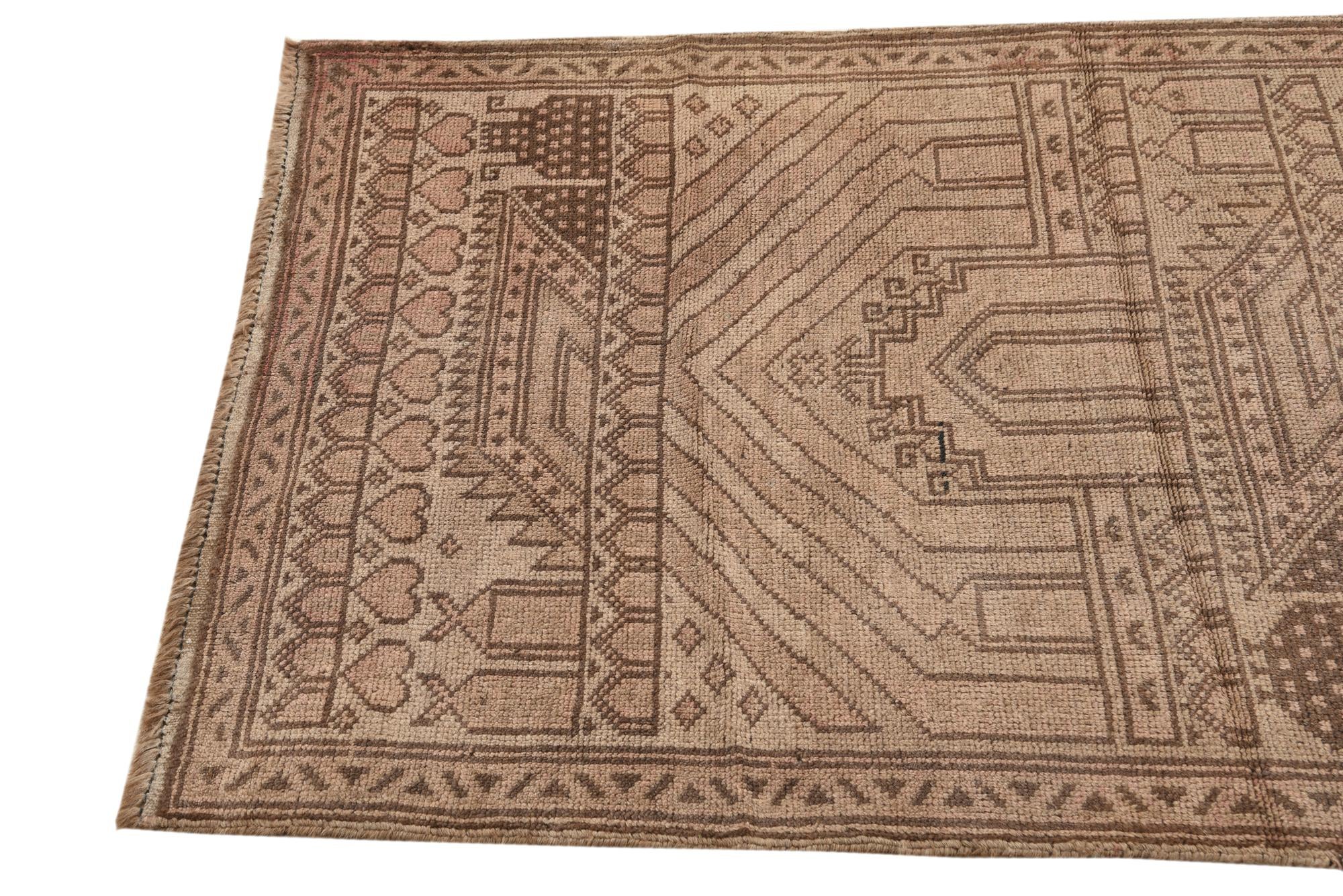 3' 2 x 4' 10 Hand Knotted Balouch Persian Wool Rug