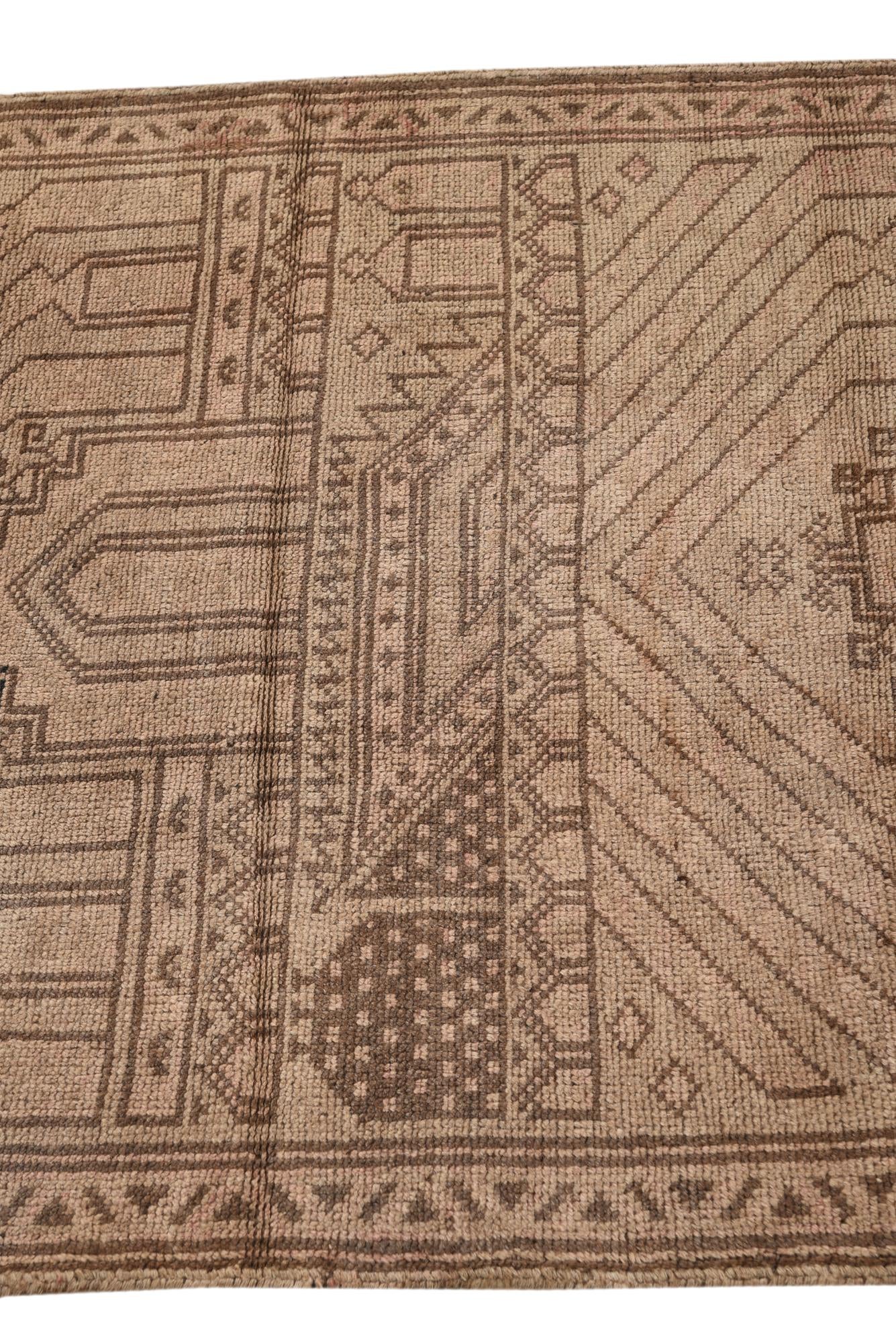 3' 2 x 4' 10 Hand Knotted Balouch Persian Wool Rug
