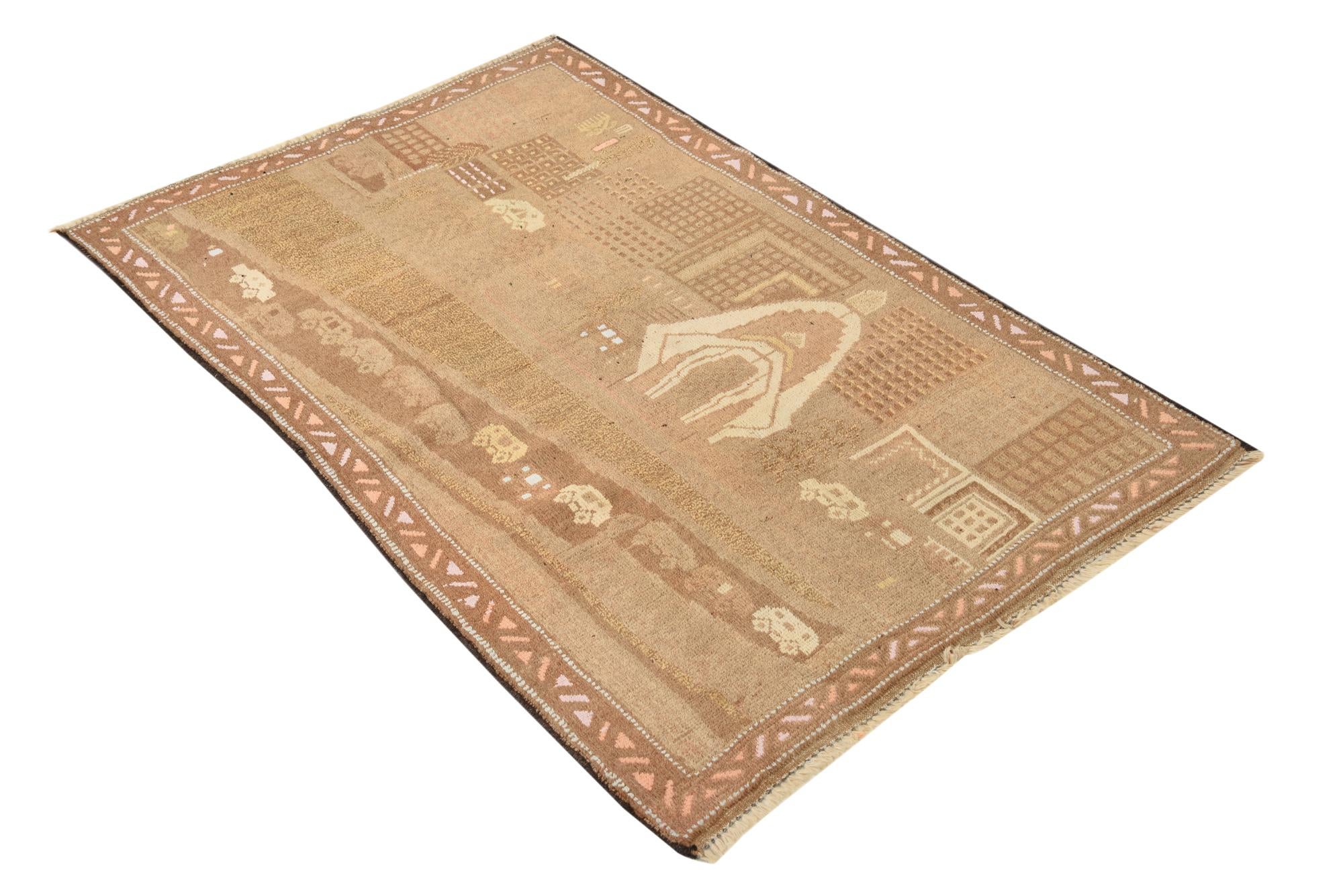 2' 8 x 4' 5 Hand Knotted Balouch Persian Wool Rug