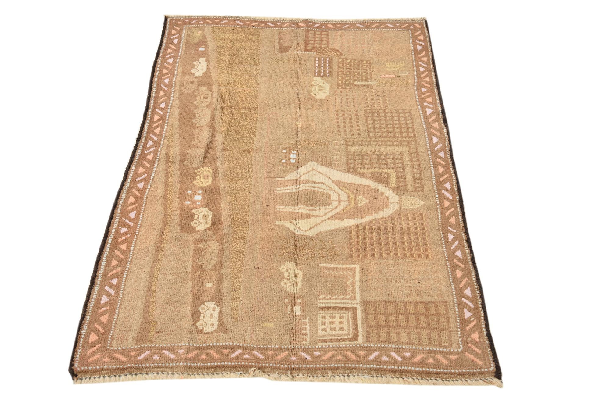 2' 8 x 4' 5 Hand Knotted Balouch Persian Wool Rug