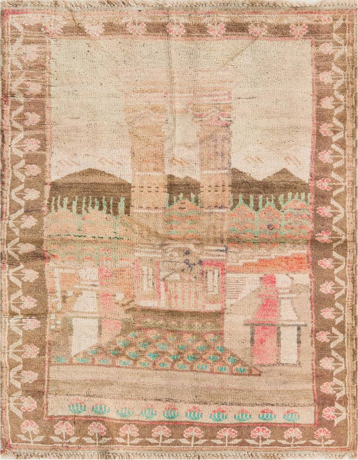 Detail image of 2' 6 x 4' 2 Hand Knotted Balouch Persian Wool Rug