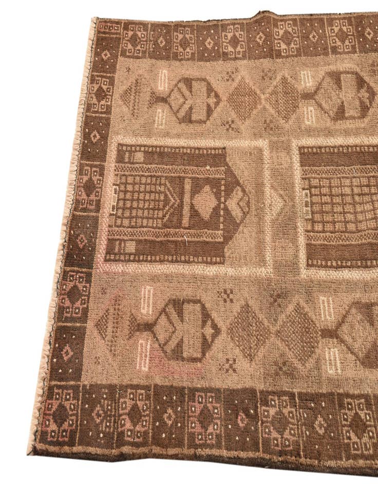 Detail image of 3' 2 x 4' 5  Hand Knotted Balouch Persian Wool Rug