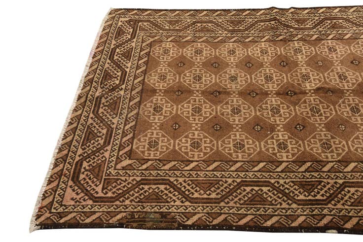 Detail image of 4' 6 x 6' 8 Hand Knotted Balouch Persian Wool Rug