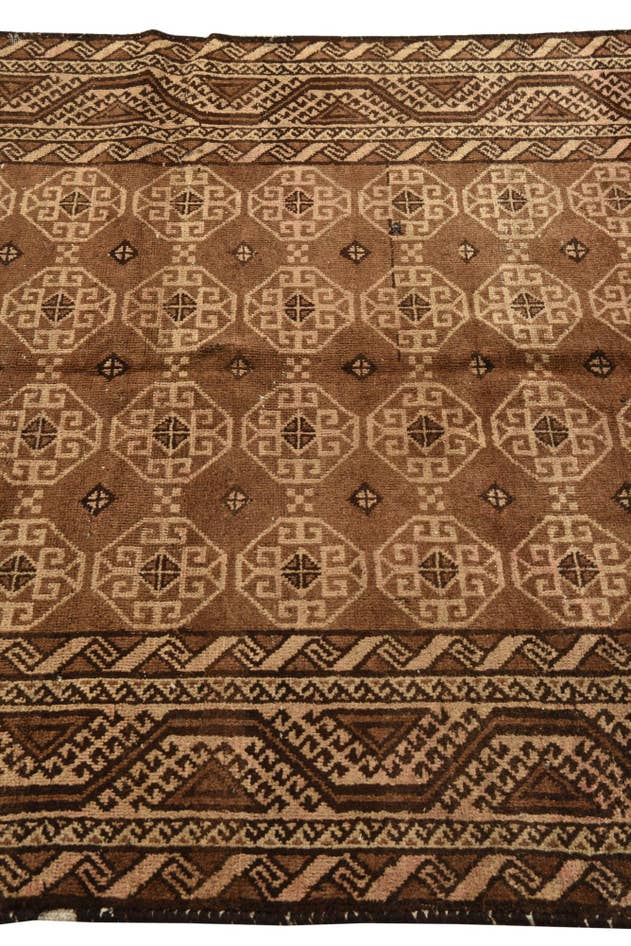 Detail image of 4' 6 x 6' 8 Hand Knotted Balouch Persian Wool Rug