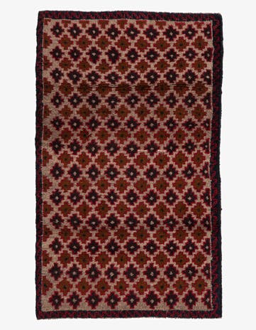 2' 10 x 4' 7 Hand Knotted Balouch Persian Wool Rug