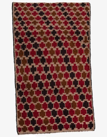 2' 9 x 4' 8 Hand Knotted Balouch Persian Wool Rug