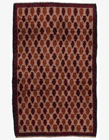 2' 10 x 4' 7 Hand Knotted Balouch Persian Wool Rug