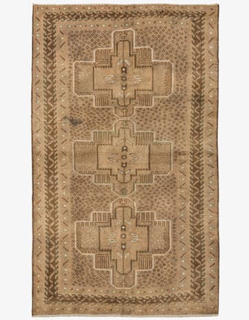 3' 8 x 6' Hand Knotted Balouch Persian Wool Rug