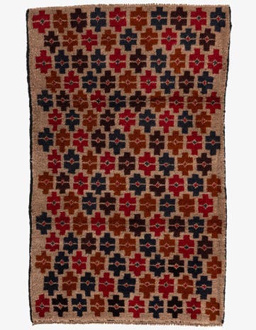 2' 10 x 4' 7 Hand Knotted Balouch Persian Wool Rug