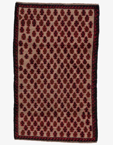 2' 10 x 4' 7 Hand Knotted Balouch Persian Wool Rug