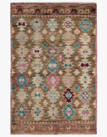 4' x 6' Hand Knotted Balouch Wool Rug