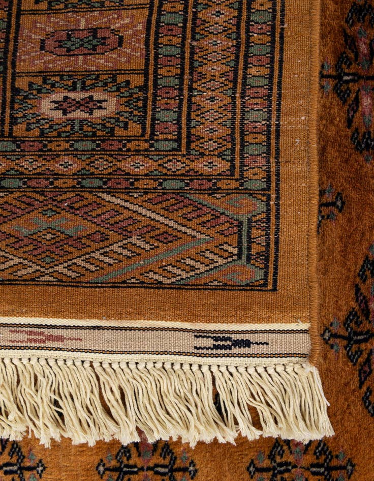 Detail image of 4' 7 x 6' 9  Hand Knotted Bokhara Oriental Wool Rug