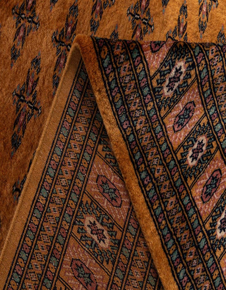 Detail image of 4' 7 x 6' 9  Hand Knotted Bokhara Oriental Wool Rug