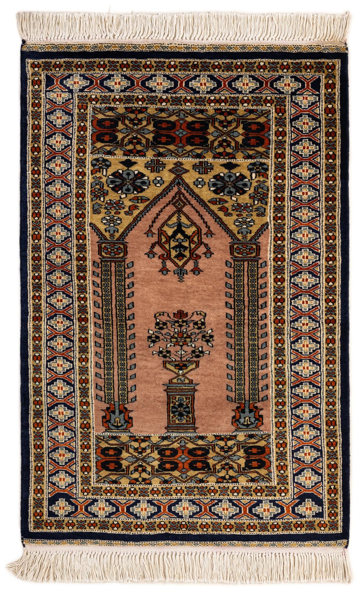 2' 7 x 4' 1  Hand Knotted Bokhara Oriental Wool Rug