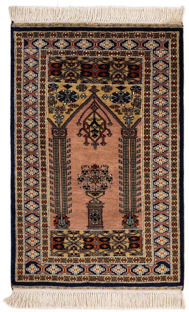2' 7 x 4' 1 Hand Knotted Bokhara Oriental Wool Rug