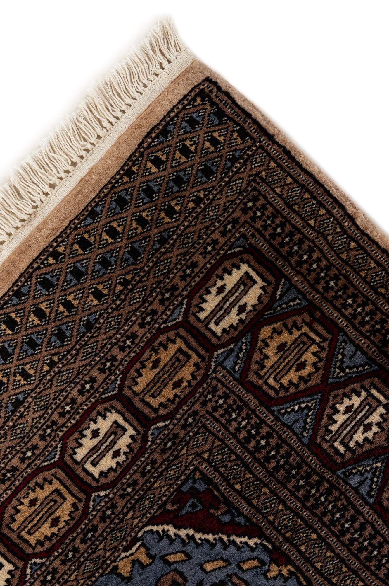 4' 3 x 6' 3 Hand Knotted Bokhara Oriental Wool Rug