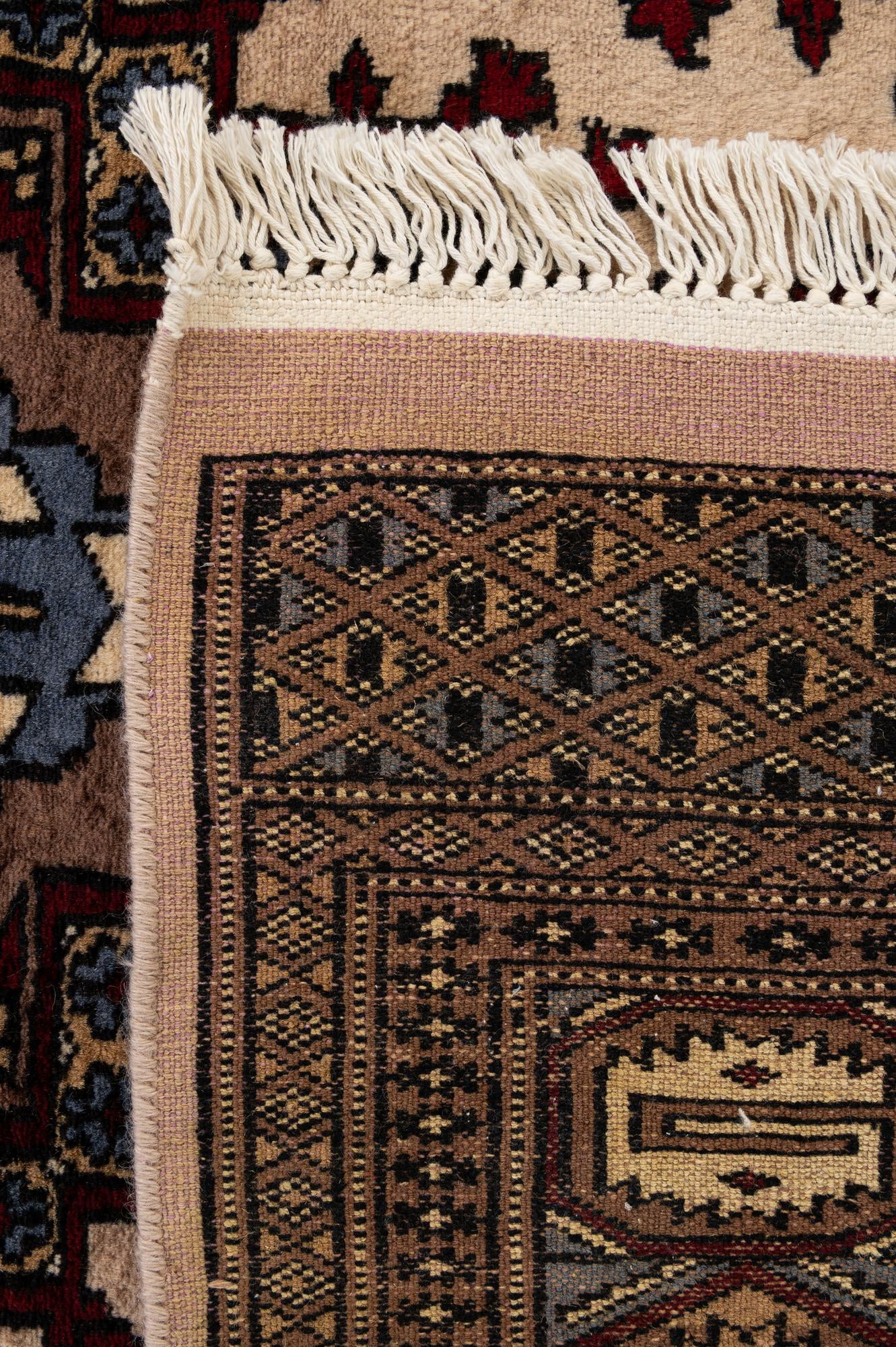 4' 3 x 6' 3 Hand Knotted Bokhara Oriental Wool Rug