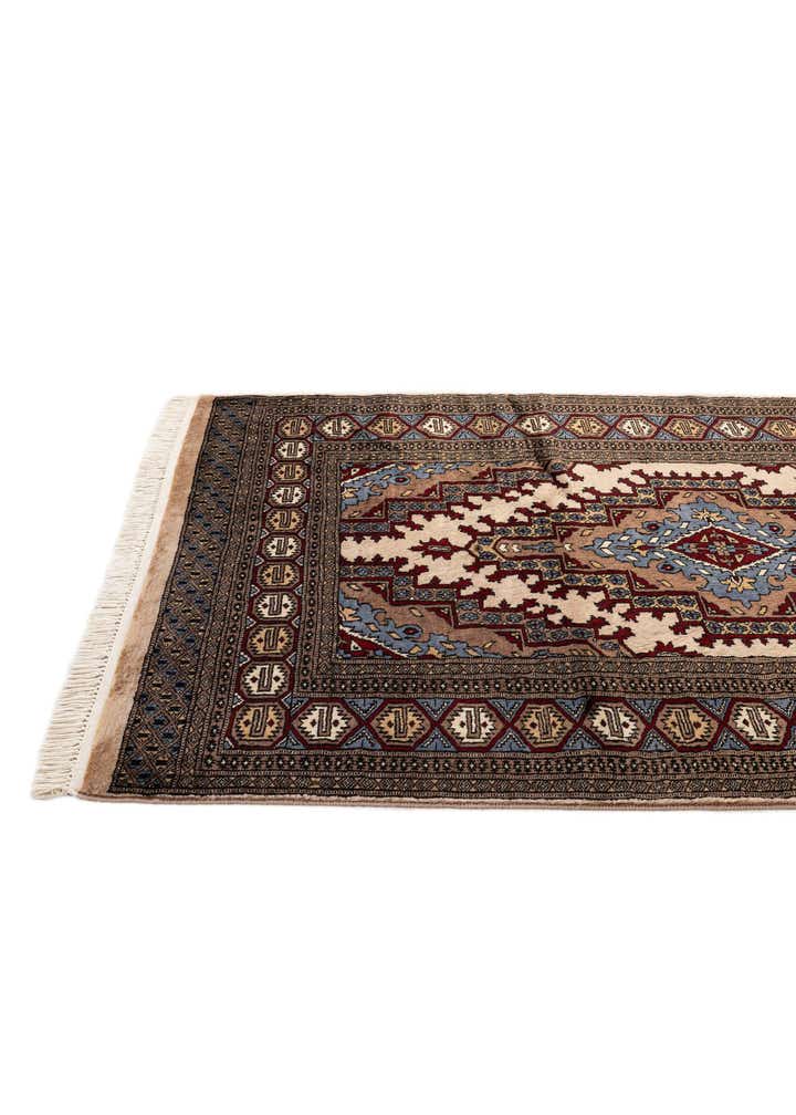 4' 3 x 6' 3 Hand Knotted Bokhara Oriental Wool Rug