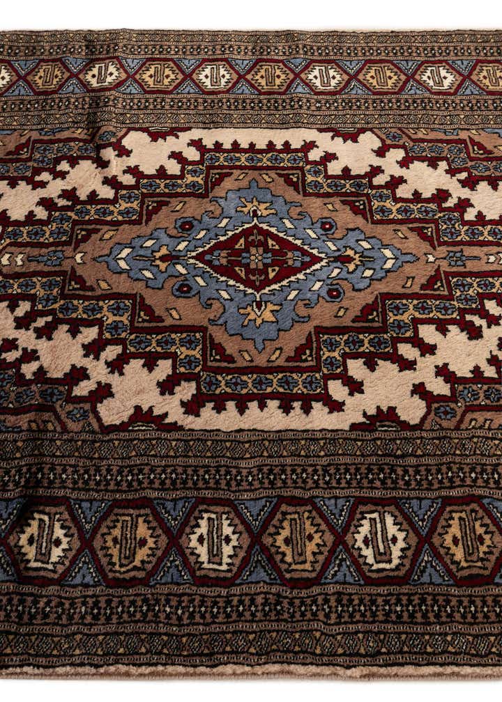 4' 3 x 6' 3 Hand Knotted Bokhara Oriental Wool Rug