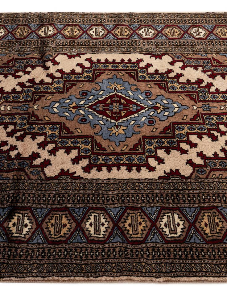 Detail image of 4' 3 x 6' 3 Hand Knotted Bokhara Oriental Wool Rug