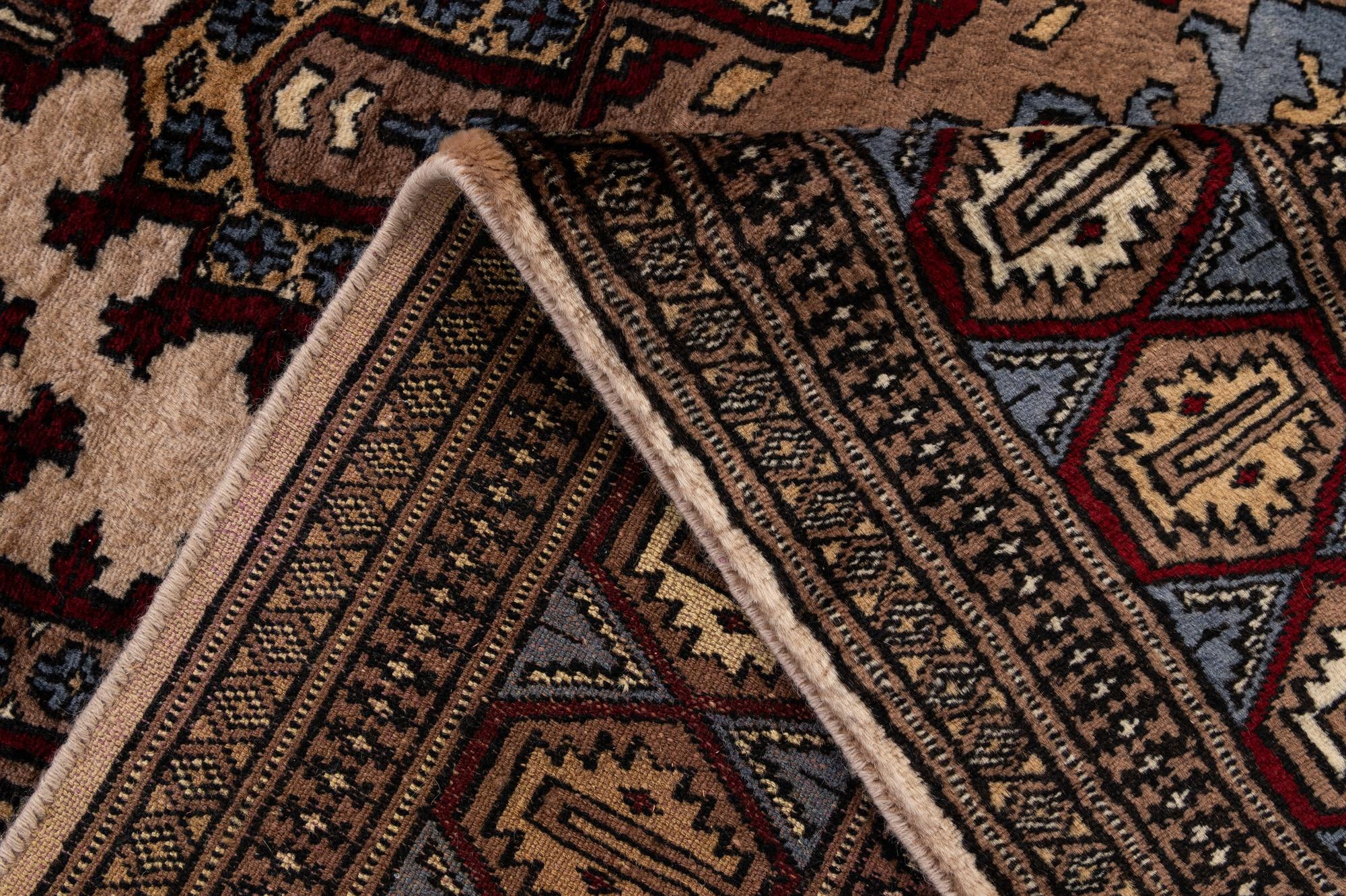 4' 3 x 6' 3 Hand Knotted Bokhara Oriental Wool Rug