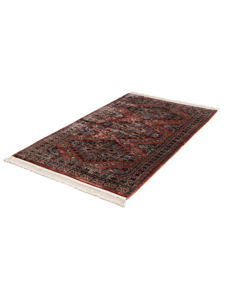 3' 2 x 5' 4 Hand Knotted Bokhara Oriental Wool Rug