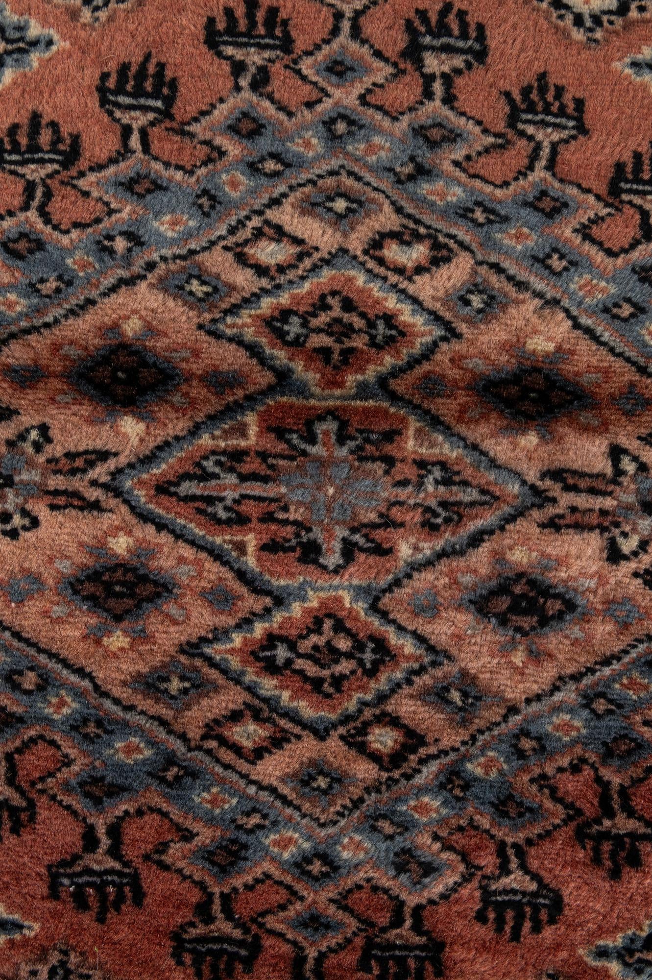3' 2 x 5' 4 Hand Knotted Bokhara Oriental Wool Rug