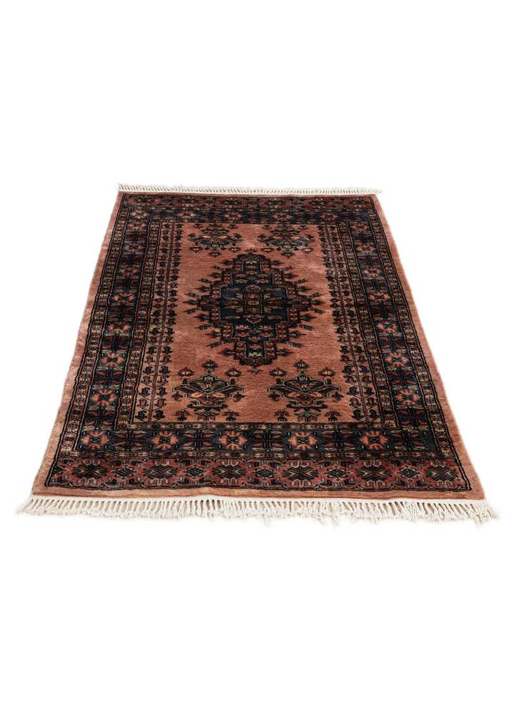 3' 4 x 5' 2 Hand Knotted Bokhara Oriental Wool Rug