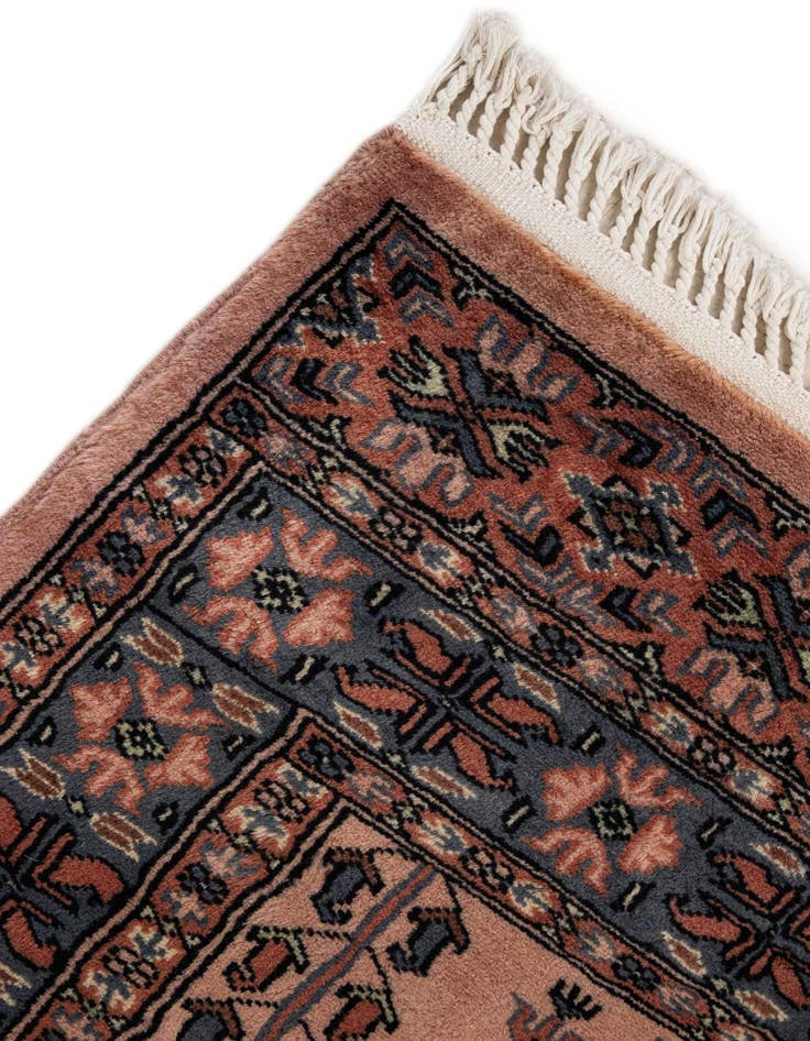 Detail image of 3' 4 x 5' 2  Hand Knotted Bokhara Oriental Wool Rug