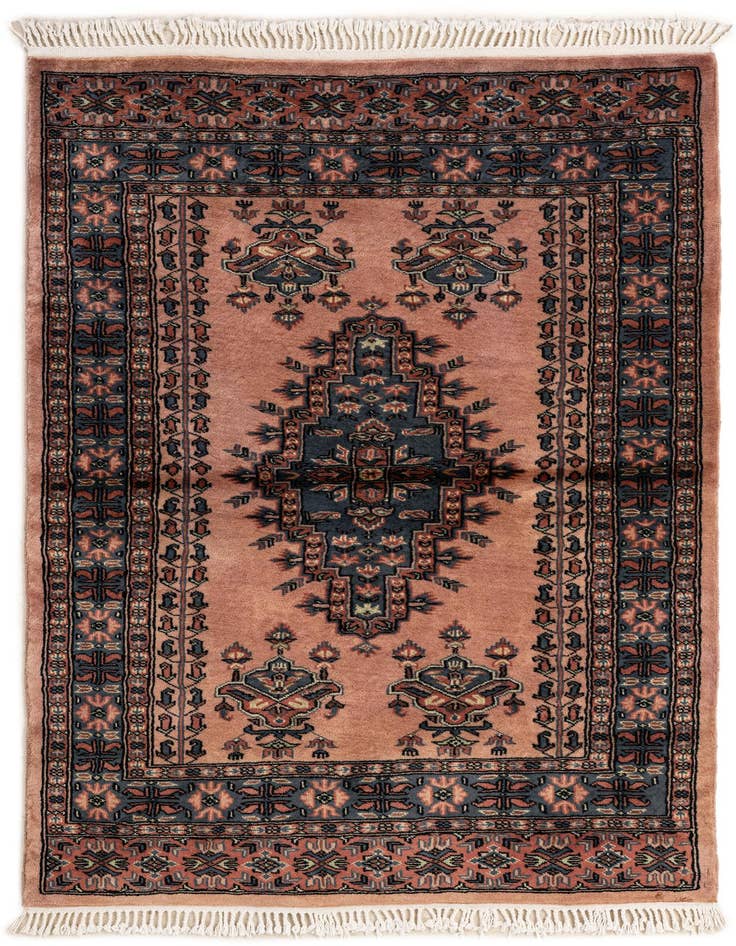Detail image of 3' 4 x 5' 2 Hand Knotted Bokhara Oriental Wool Rug