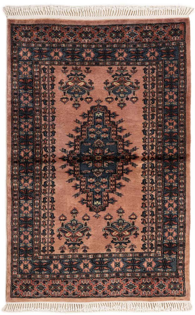 3' 4 x 5' 2 Hand Knotted Bokhara Oriental Wool Rug