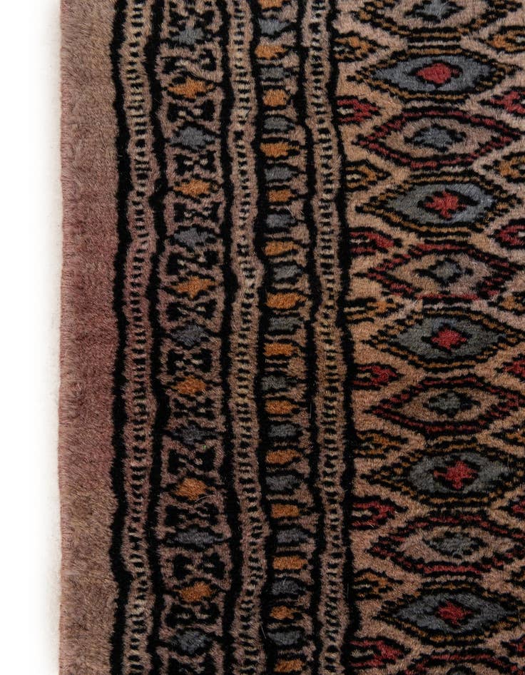 Detail image of 3' 1 x 5'  Hand Knotted Bokhara Oriental Wool Rug